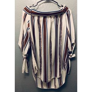 Dress,white, brown, navy, blue  
Never been worn